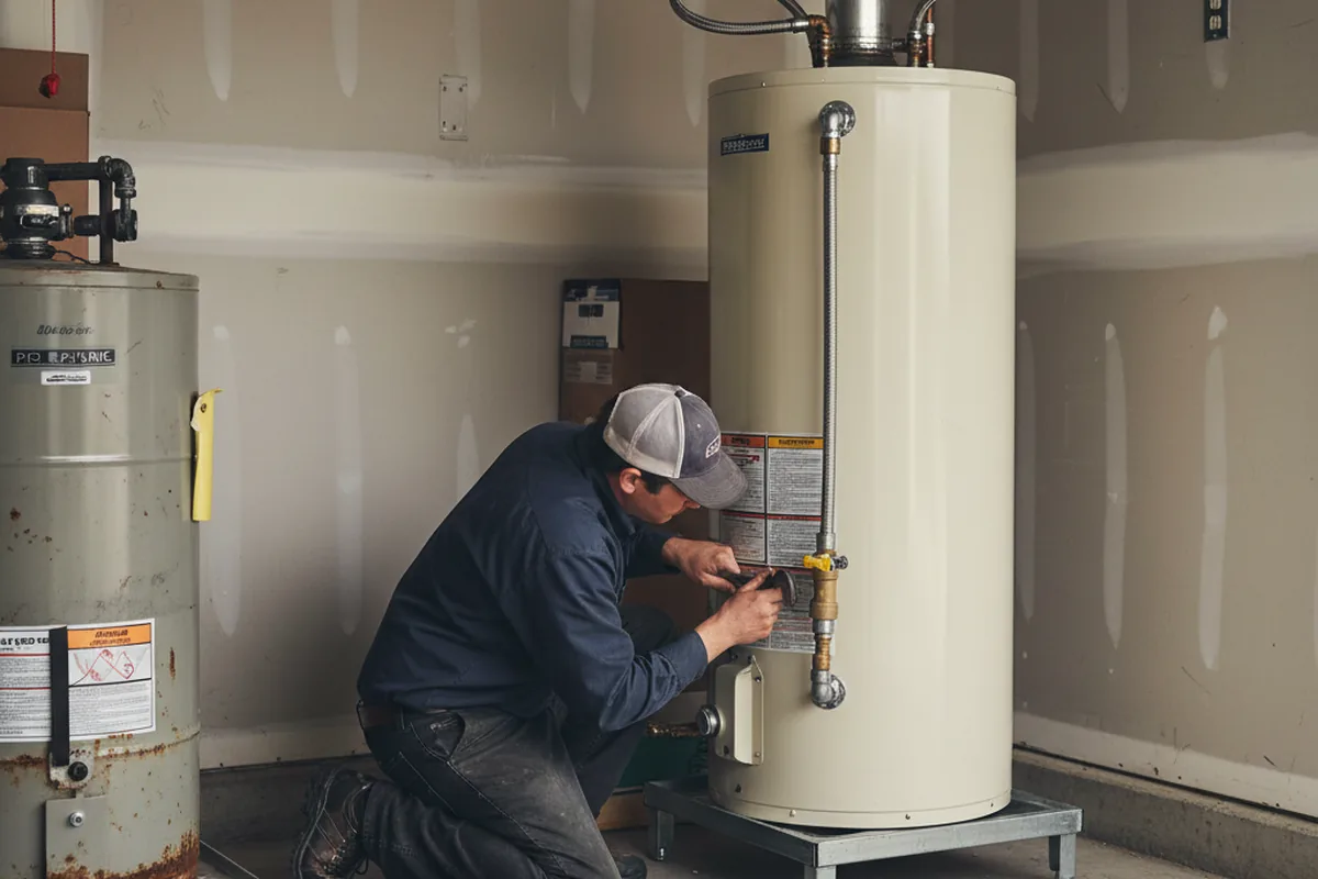 Water heater and shutoff valve replacement in Salyer